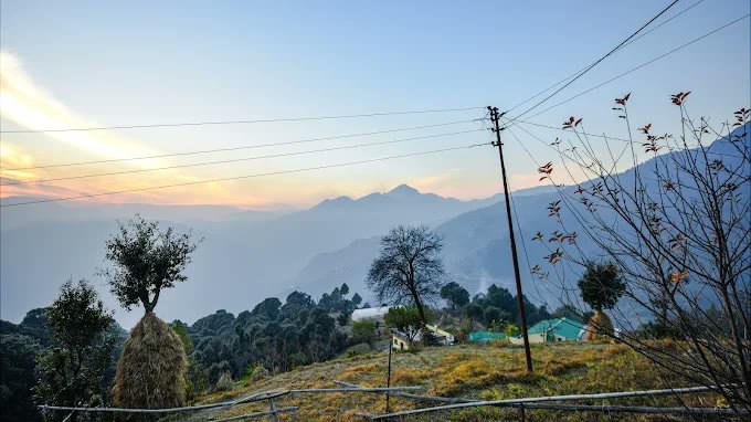 Panoramic Garhwal Himalayan Sunset